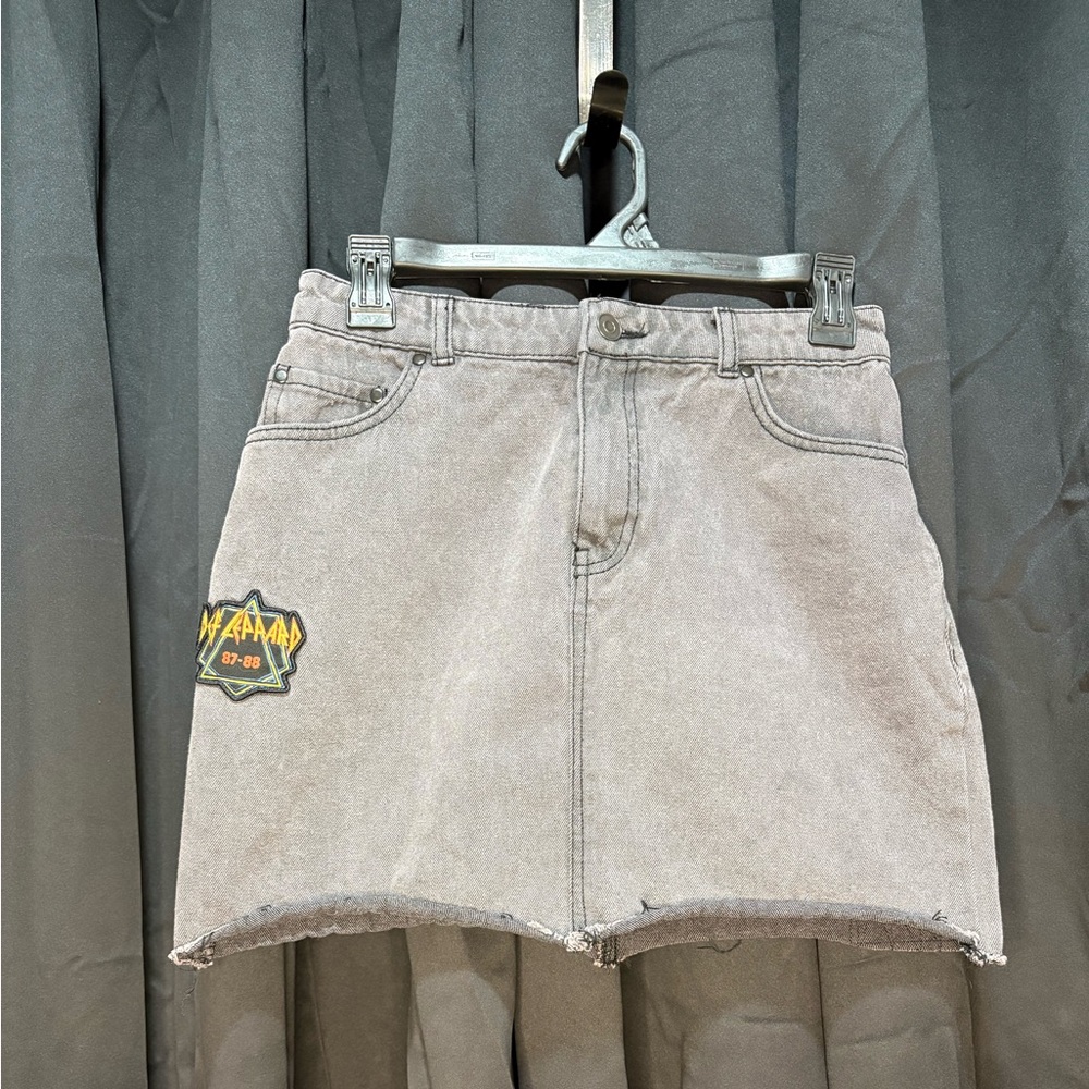 100% Cotton, By Junkfood, Size 3, Gray Denim Skirt